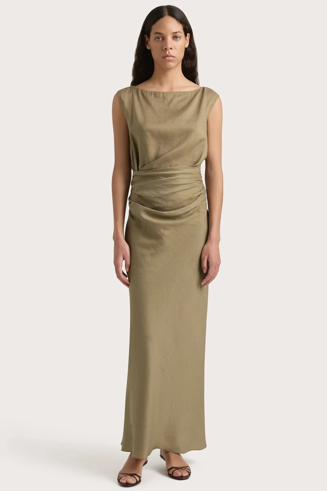 Dresses^Faithfull The Brand Adelia Maxi Dress Khaki