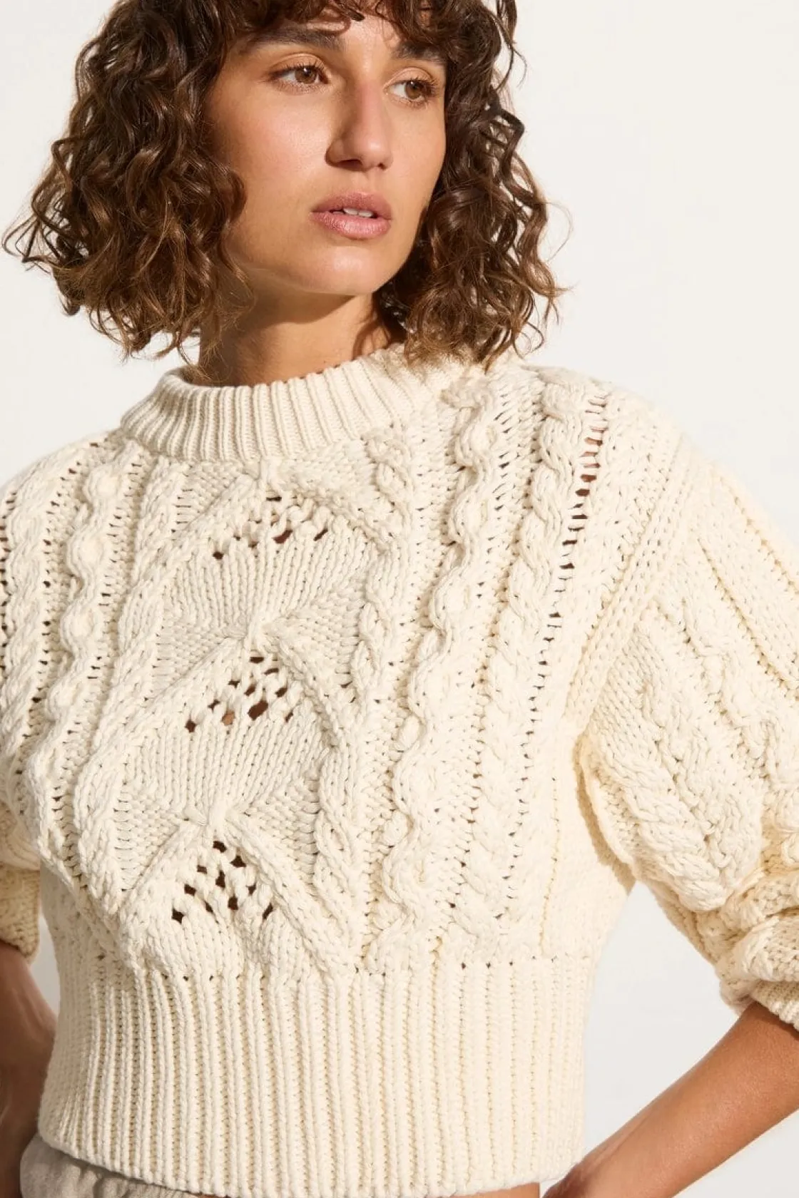 Knitwear^Faithfull The Brand Alanna Knit Jumper Off White - Final Sale Offwhite