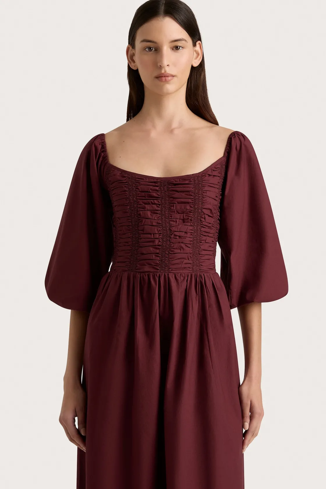 Dresses^Faithfull The Brand Alma Midi Dress Bordeaux