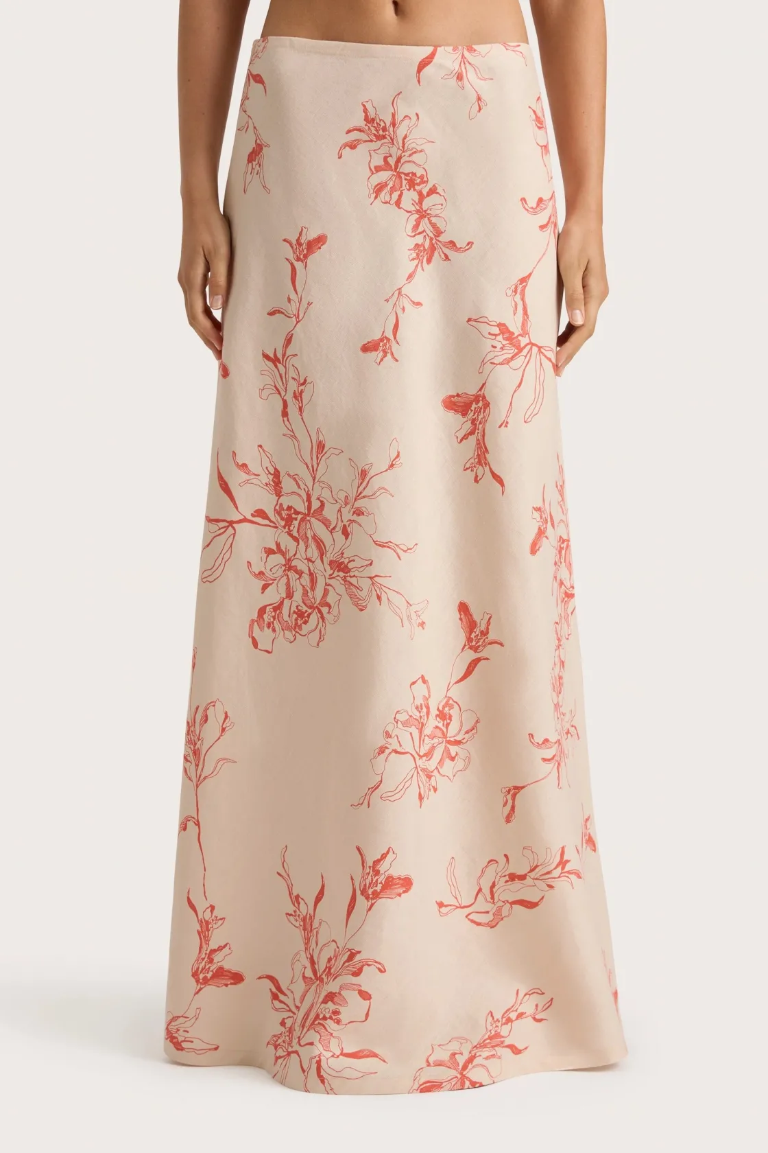 Bottoms^Faithfull The Brand Antibes Maxi Skirt Leilani Vermilion Leilanivermillion