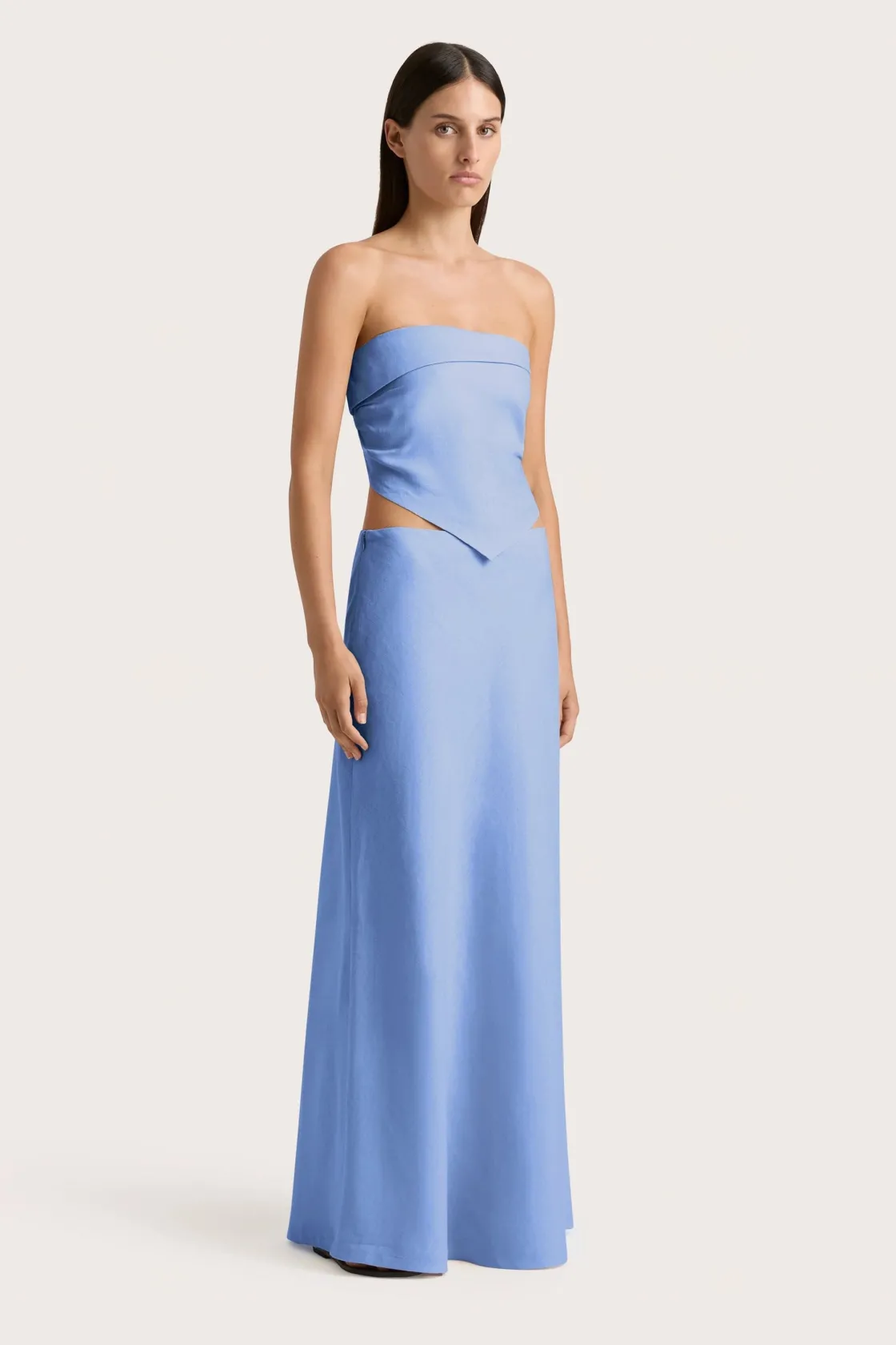 Bottoms^Faithfull The Brand Antibes Maxi Skirt Mid Blue Midblue