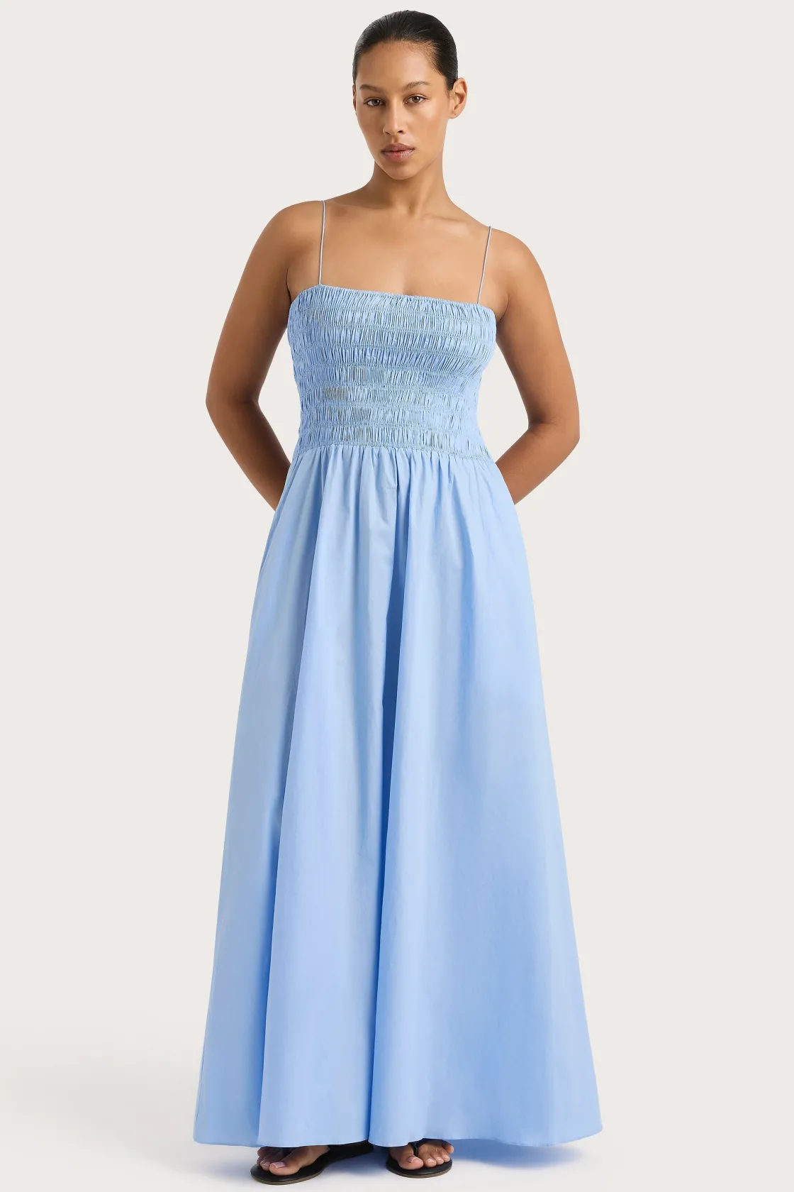 Dresses^Faithfull The Brand Antoine Maxi Dress Mid Blue Midblue