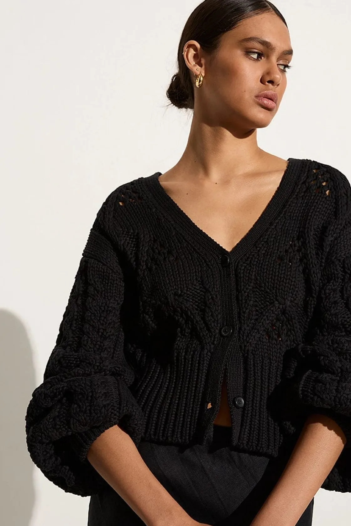 Knitwear^Faithfull The Brand Dayana Cardigan - Final Sale Black