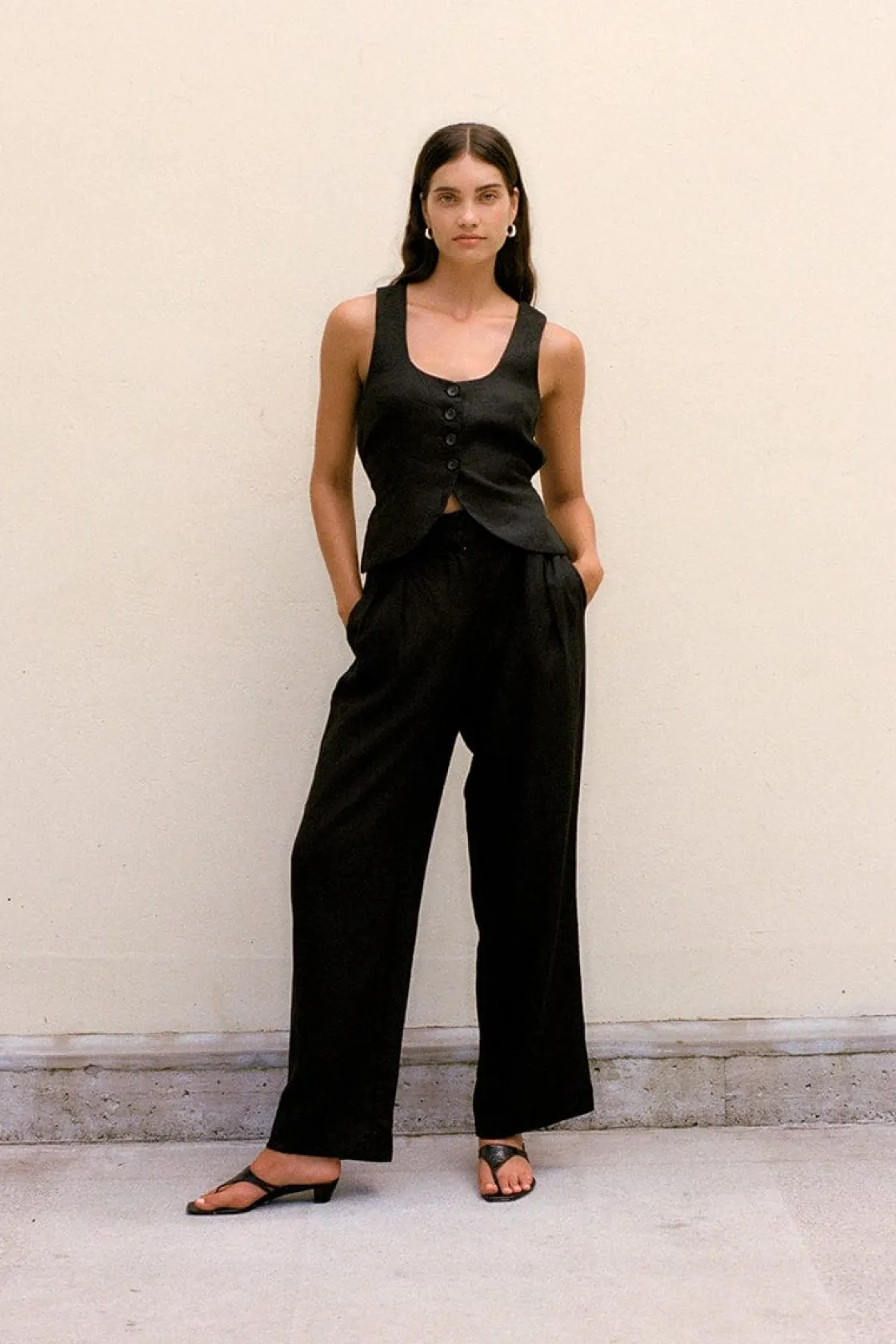 Bottoms^Faithfull The Brand Duomo Pant Black