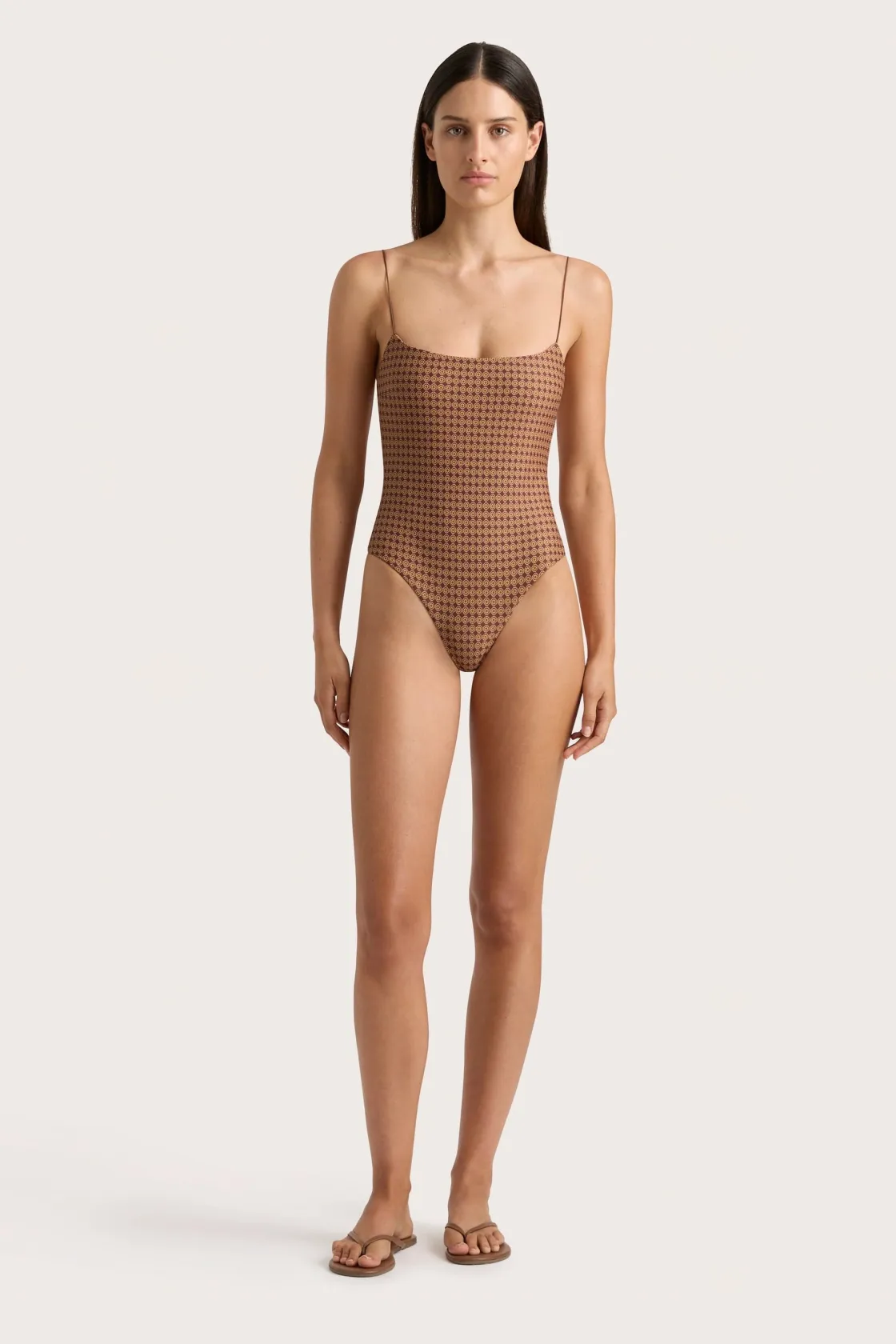 Swim^Faithfull The Brand Elea One Piece Oliander Cocoa Oliandercocoa
