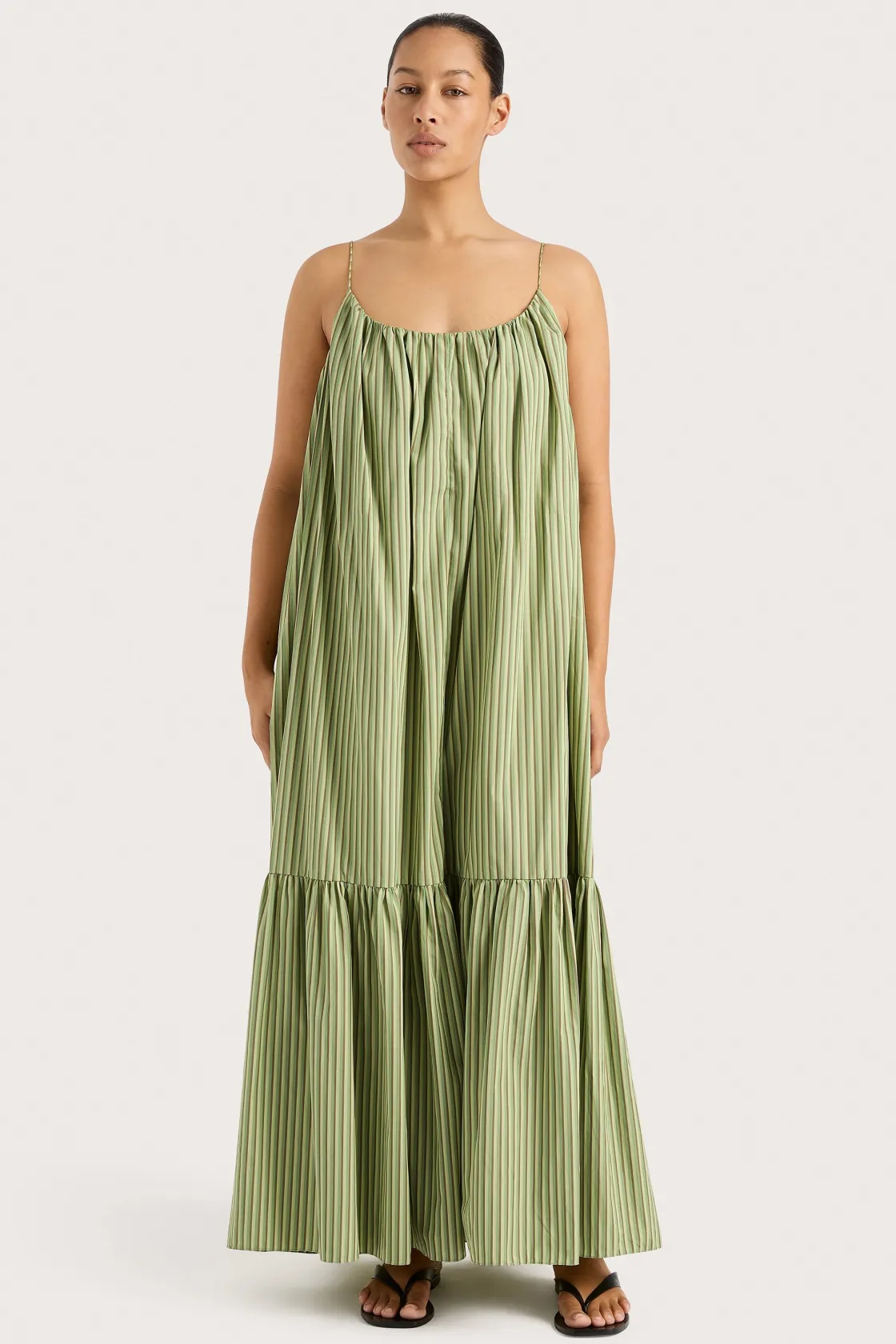 Dresses^Faithfull The Brand Elodie Maxi Dress Green Stripe Greenstripe