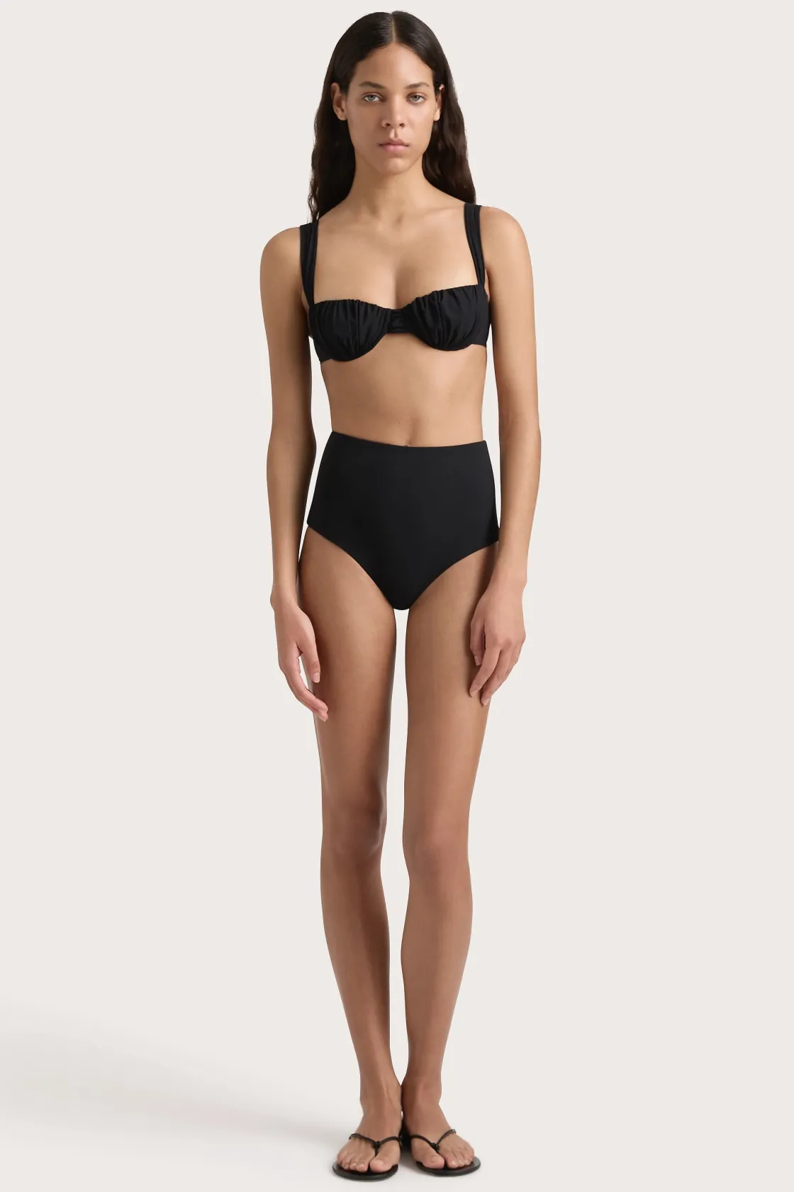 Matching Sets | Swim^Faithfull The Brand Emily Bikini Top Black