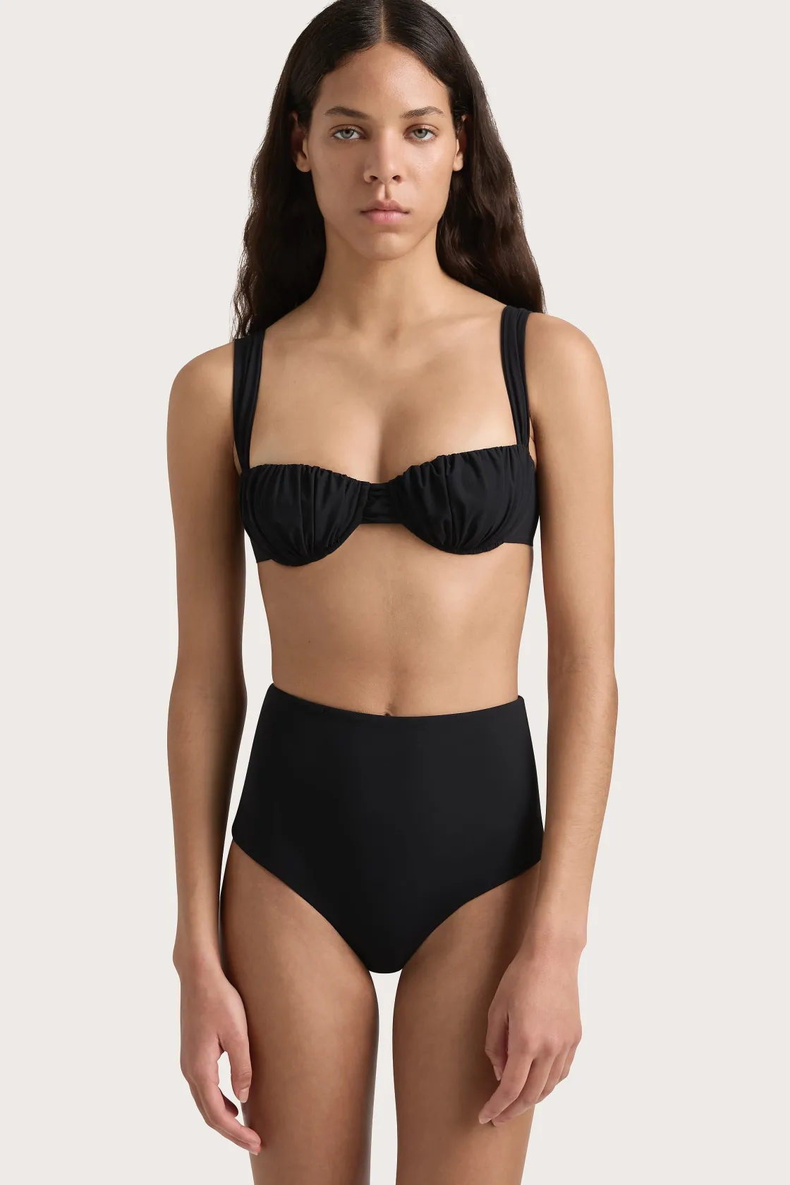 Matching Sets | Swim^Faithfull The Brand Emily Bikini Top Black