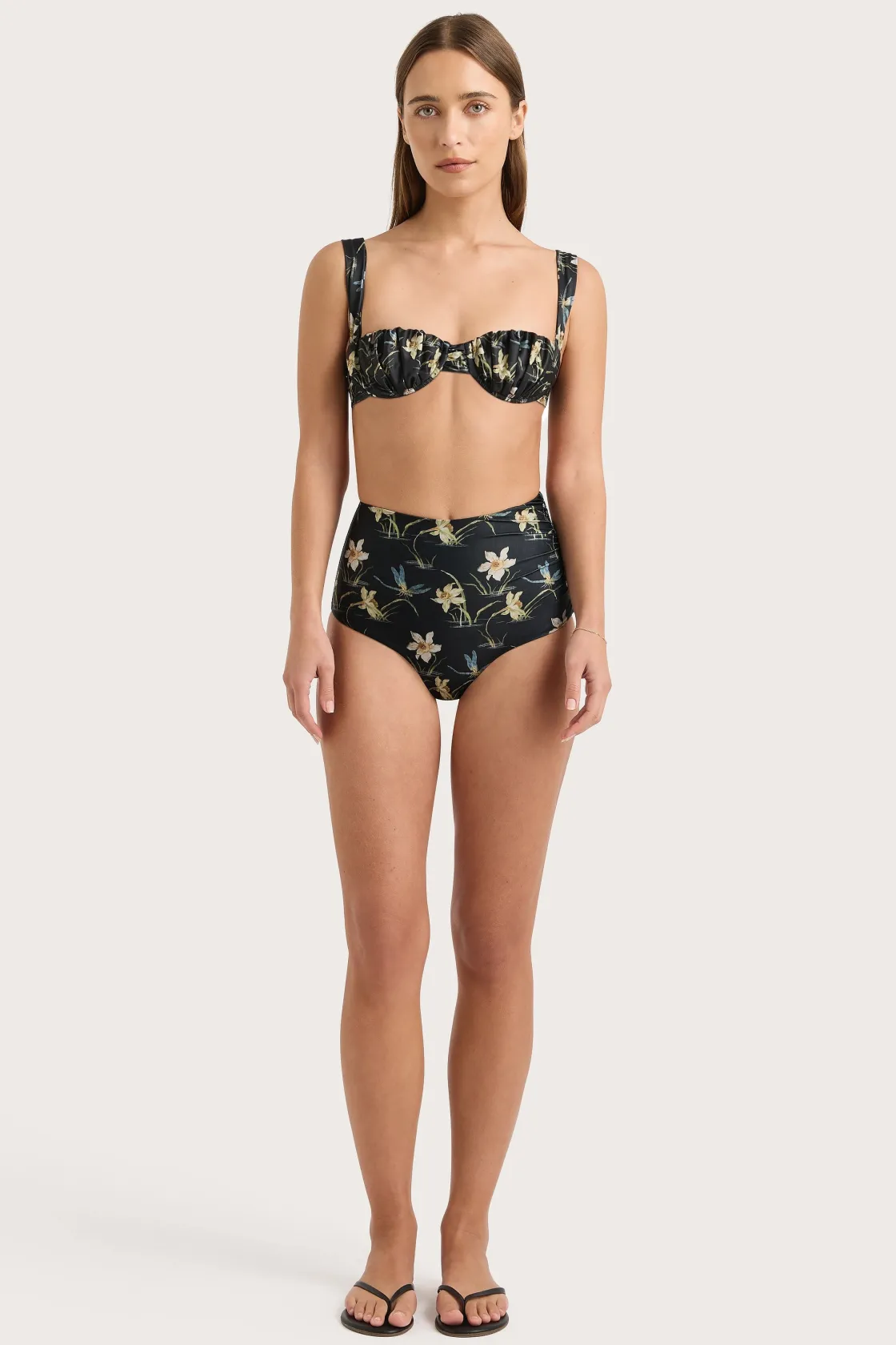 Matching Sets | Swim^Faithfull The Brand Emily Bikini Top Daffodil Print Daffodilprint