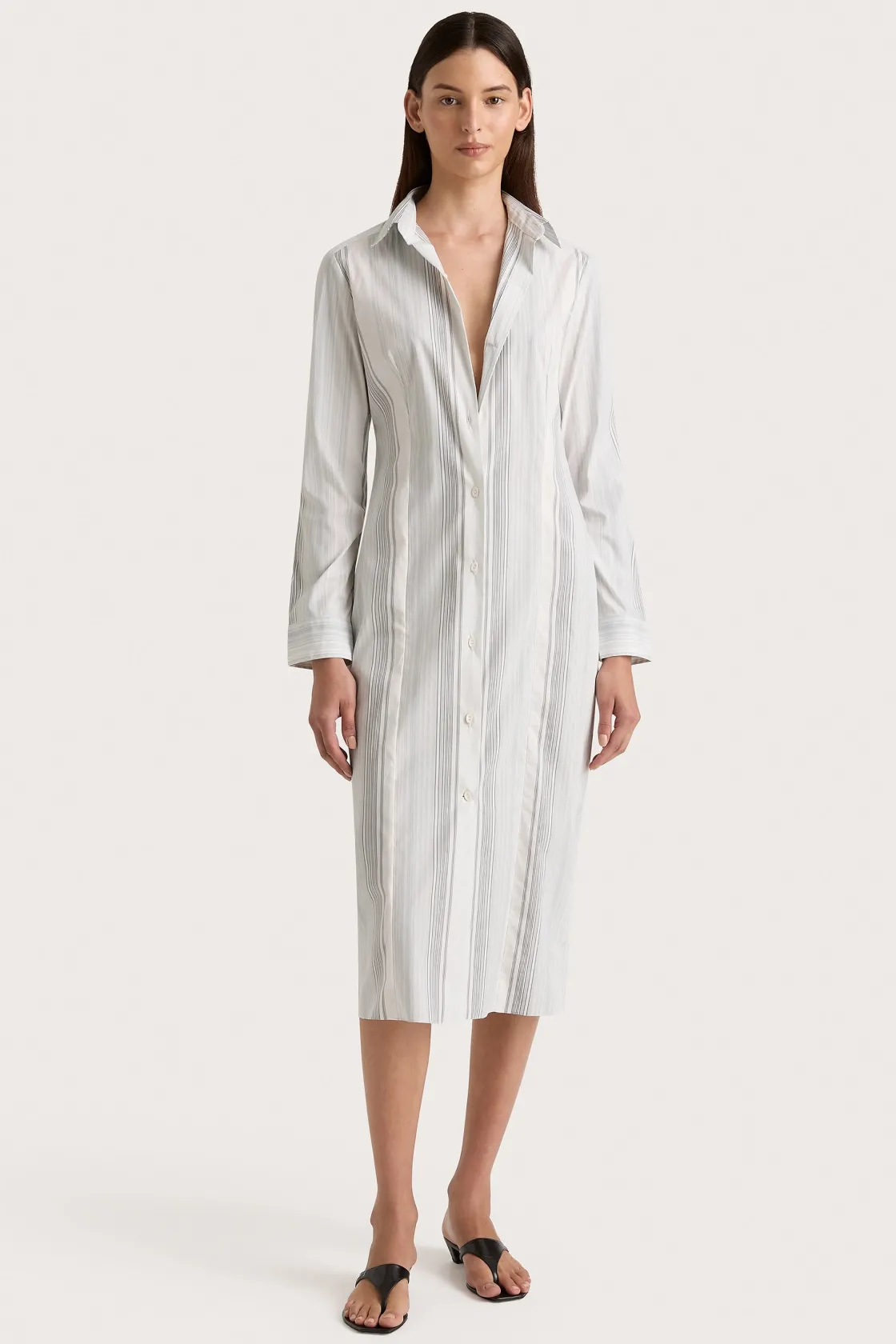 Dresses^Faithfull The Brand En Vau Shirt Dress Striped Soft Blue Stripedsoftblue