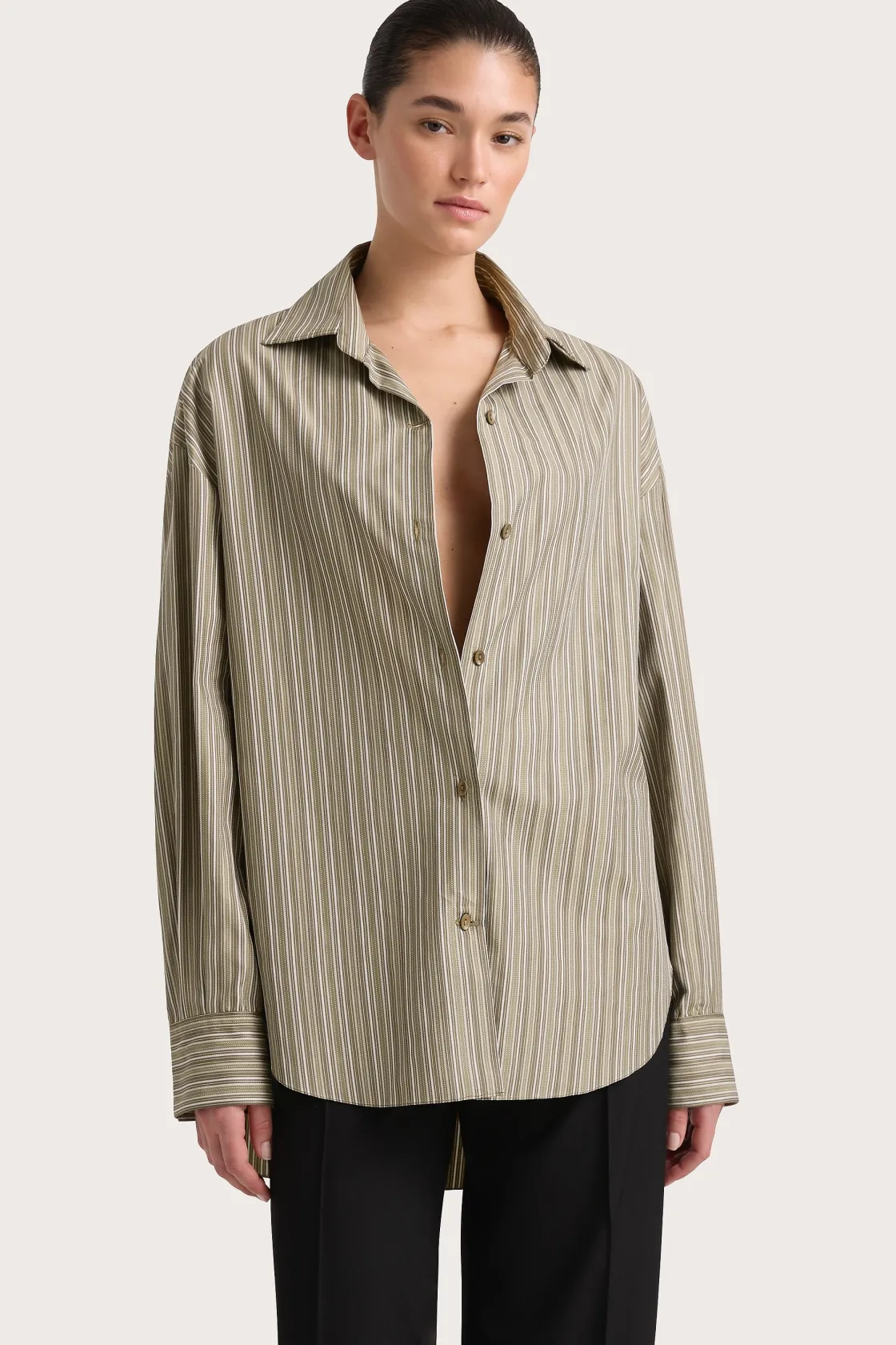 Tops^Faithfull The Brand En Vau Shirt Khaki Stripe Khakistripe