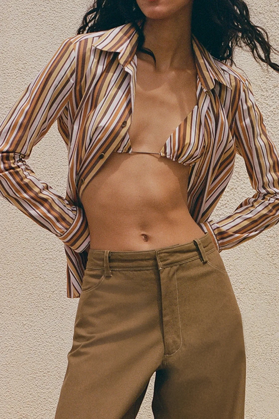 Tops^Faithfull The Brand En Vau Shirt Terracotta Stripe Terracottastripe