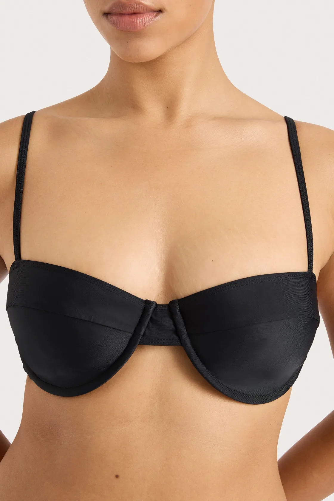 Swim^Faithfull The Brand Farrah Bikini Top Black