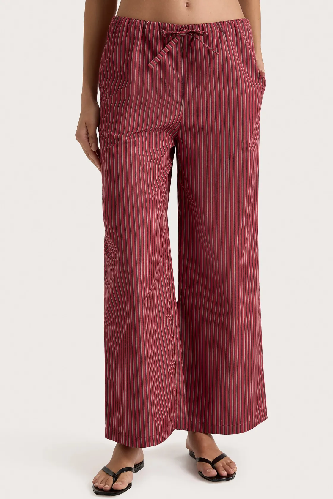 Matching Sets^Faithfull The Brand Freja Pant Wine Stripe Winestripe