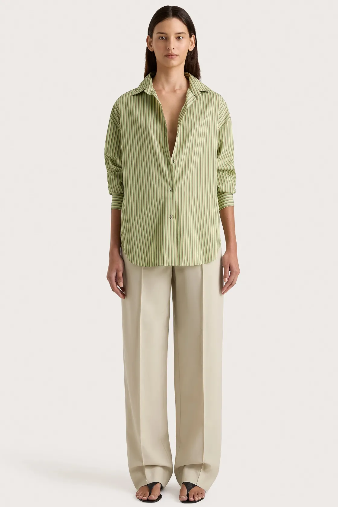 Tops^Faithfull The Brand Freja Shirt Green Stripe Greenstripe