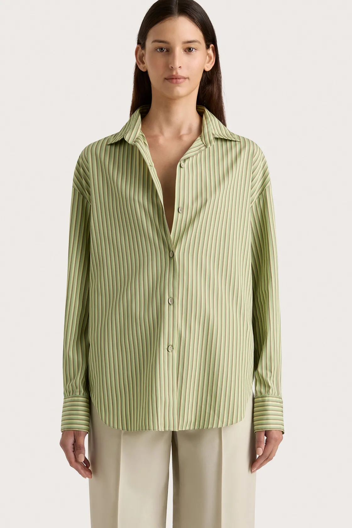 Tops^Faithfull The Brand Freja Shirt Green Stripe Greenstripe