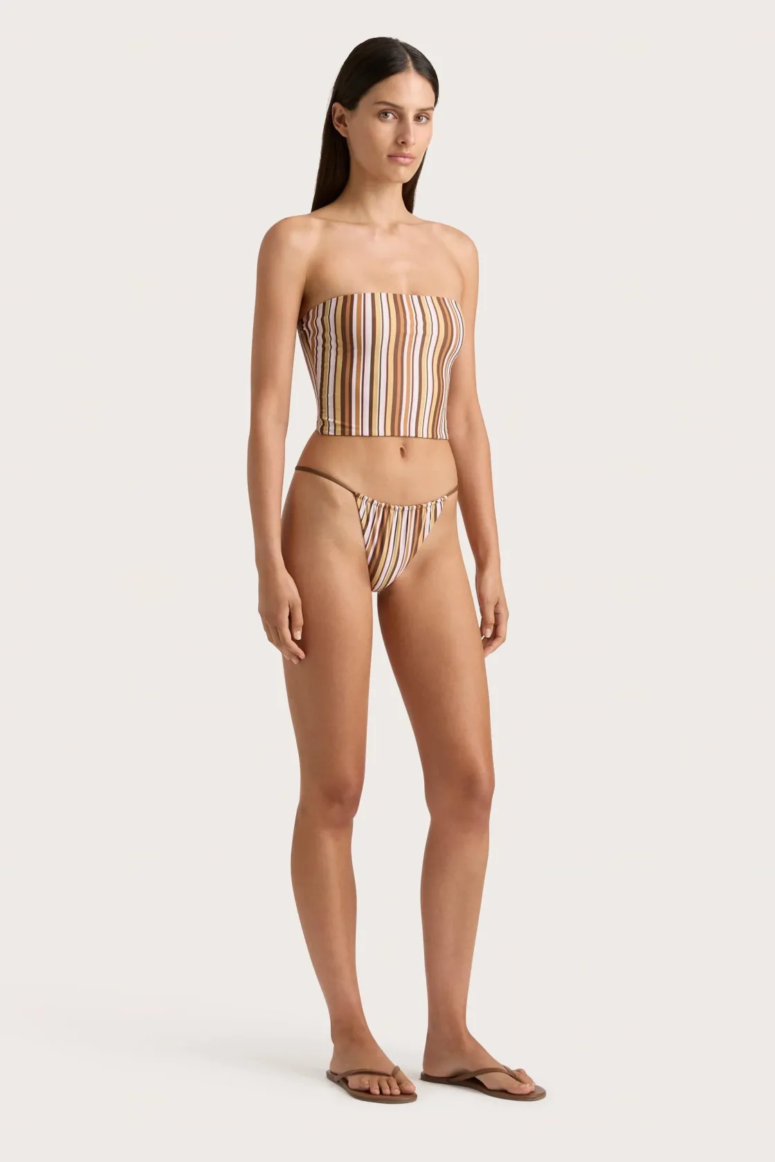 Swim^Faithfull The Brand Jean Swim Top Terracotta Stripe Terracottastripe