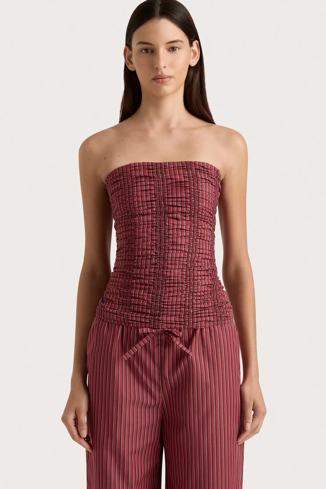 Tops | Matching Sets^Faithfull The Brand Jilliane Top Wine Stripe Winestripe