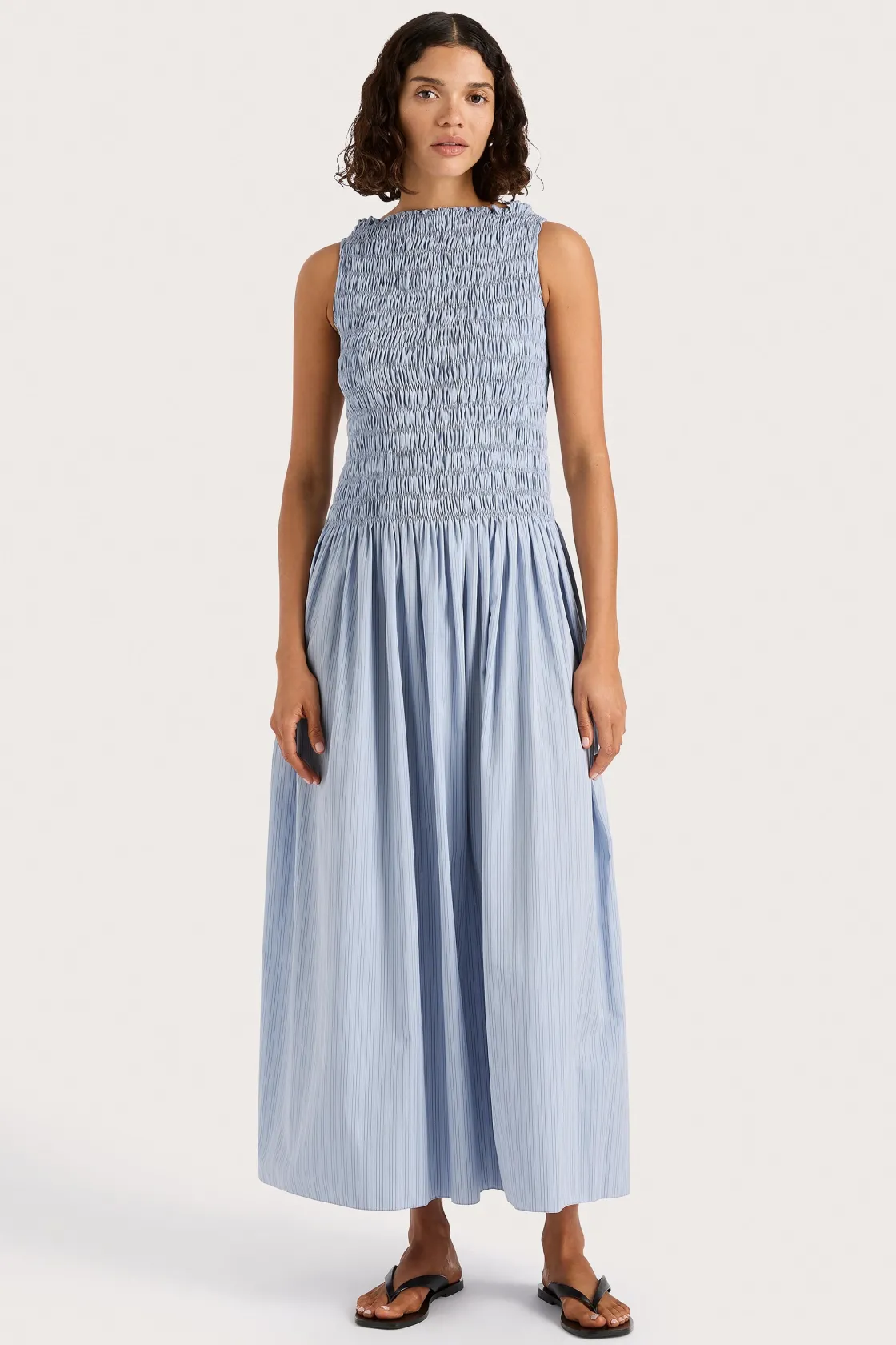 Dresses^Faithfull The Brand Noa Maxi Dress Blue Pinstripe Bluepinstripe