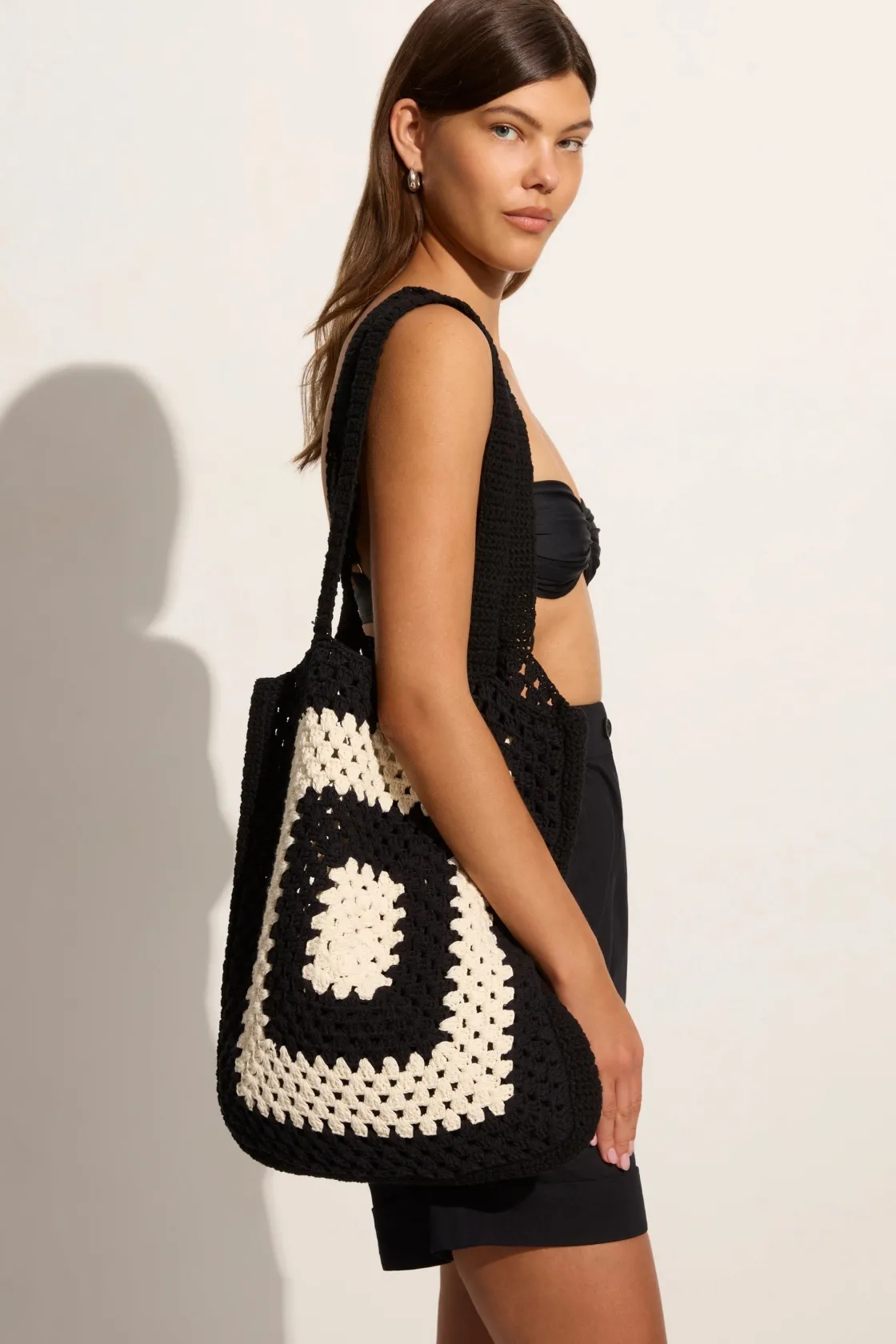 Accessories^Faithfull The Brand Ostia Crochet Bag Black/Off White Black/offwhite