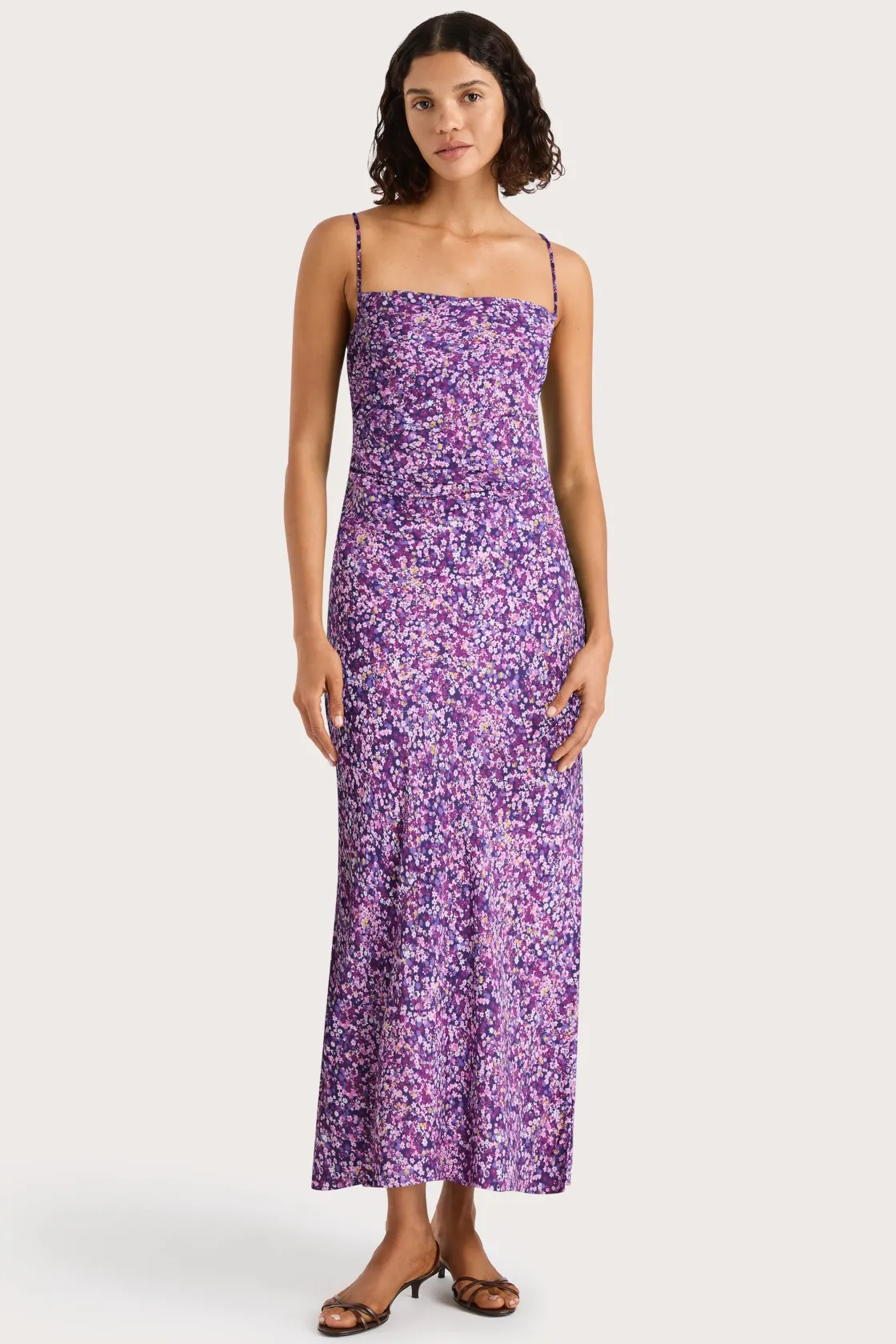 Dresses^Faithfull The Brand Rosas Midi Dress Meander Micro Purple Meandermicropurple