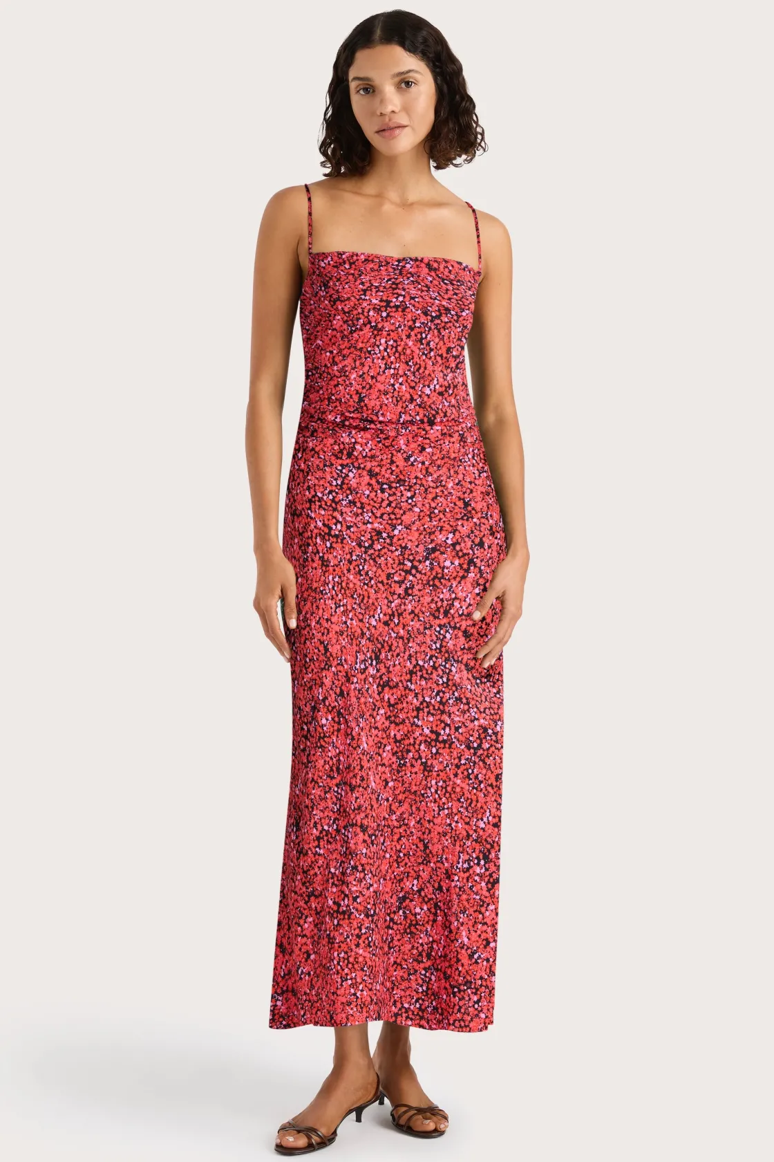 Dresses^Faithfull The Brand Rosas Midi Dress Meander Micro Red Meandermicrored