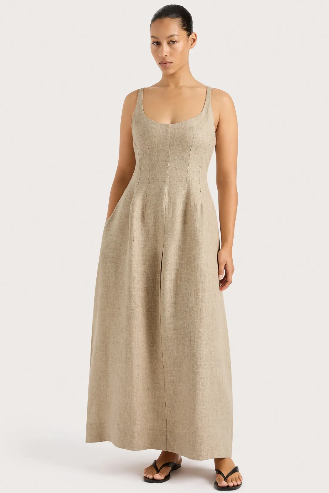 Dresses^Faithfull The Brand Sanne Midi Dress Oatmeal