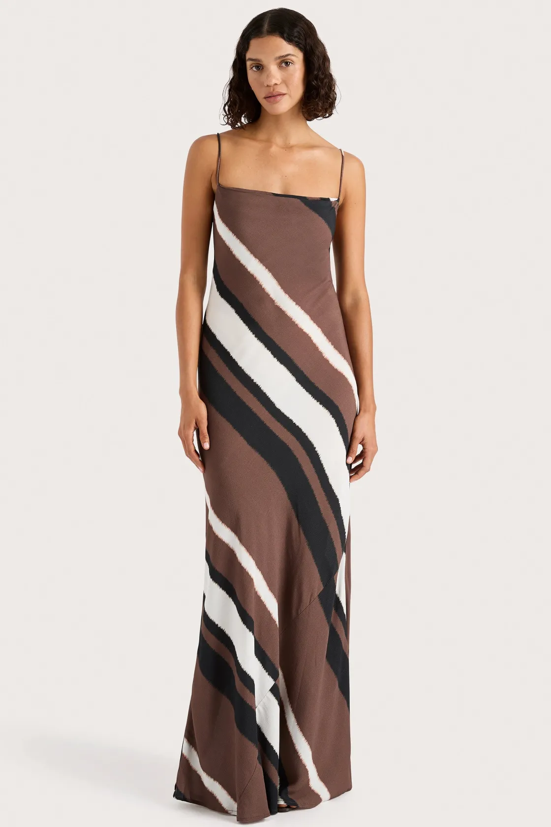 Dresses^Faithfull The Brand Sisudo Maxi Dress Futura Stripe Chocolate Futurastripechocolate