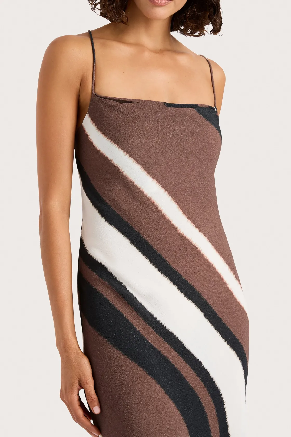 Dresses^Faithfull The Brand Sisudo Maxi Dress Futura Stripe Chocolate Futurastripechocolate