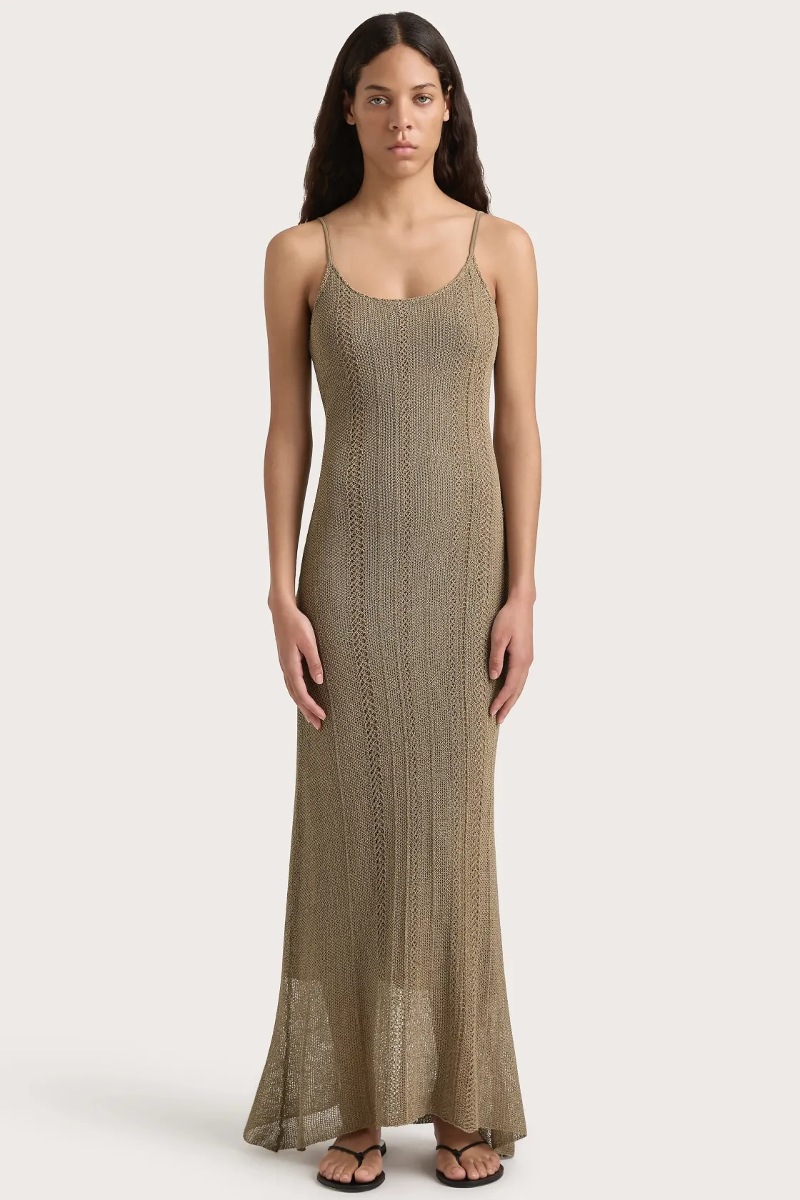 Dresses | Knitwear^Faithfull The Brand Treillis Maxi Dress Khaki